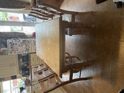 Solid pine table and 6 chairs 